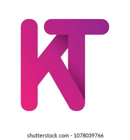 Concept Logo. Flat Vector Design Element. Monogram KT. Combined letters K and T