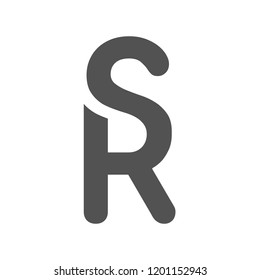 Concept Logo. Flat Vector Design Element. Monogram RS. Combined letters R and S