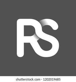 Concept Logo. Flat Vector Design Element. Monogram RS. Combined letters R and S