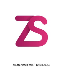 Concept Logo. Flat Vector Design Element. Monogram ZS. Combined letters Z and S