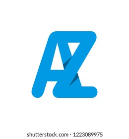 Concept Logo. Flat Vector Design Element. Monogram AZ. Combined letters A and Z