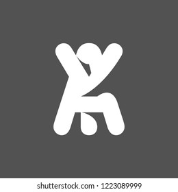 Concept Logo. Flat Vector Design Element. Monogram AY. Combined letters A and Y