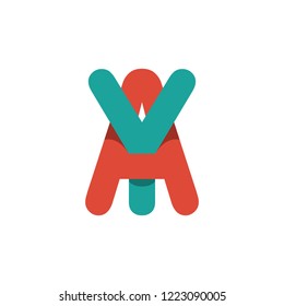 Concept Logo. Flat Vector Design Element. Monogram AY. Combined letters A and Y