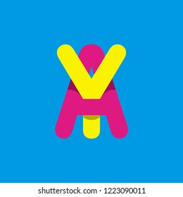 Concept Logo. Flat Vector Design Element. Monogram AY. Combined letters A and Y
