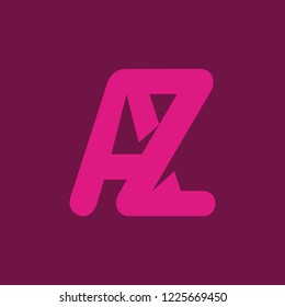 Concept Logo. Flat Vector Design Element. Monogram AZ. Combined letters A and Z
