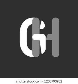 Concept Logo. Flat Vector Design Element. Monogram GH. Combined letters G and H