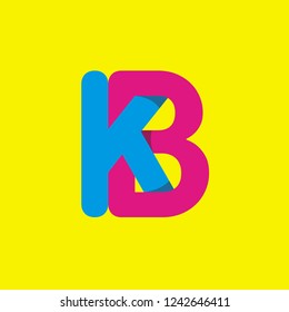 Concept Logo. Flat Vector Design Element. Monogram KB. Combined letters K and B