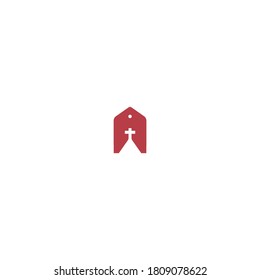 The concept of a logo for a house where faith in Jesus Christ grows
