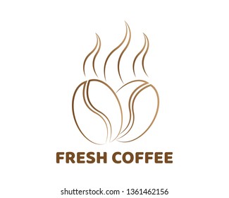 Concept of Logo and Icon Design for Cafe, Restaurant, Coffee Bar, Coffee Icon