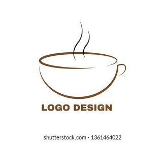 Concept of Logo and Icon Design for Cafe, Restaurant, Coffee Bar, Coffee Icon