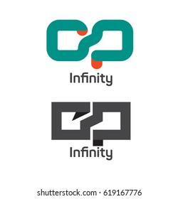 The concept of the logo is in the idea of an infinity tape.