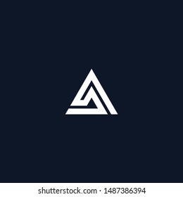 CONCEPT LOGO INITIAL LOGO SA TRIANGEL MOUNTAIN