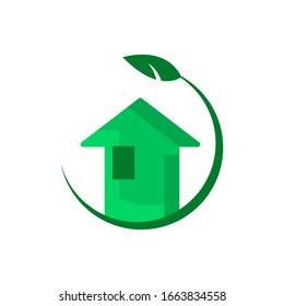 Concept Logo Leaf and Home