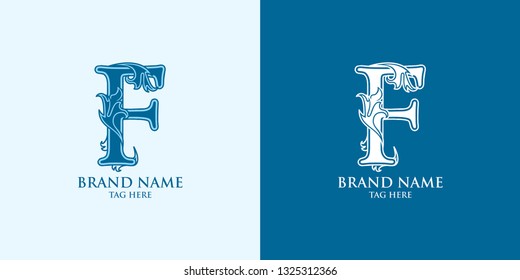 the concept of the logo letter F, Monogram F