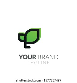 concept logo nature or seed simple modern