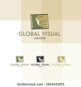 Concept logo for networking company with line