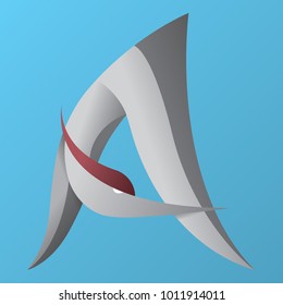 Concept Logo: Stork in the form of the letter A