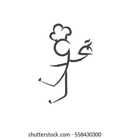 Concept logo template chef. Vector illustration