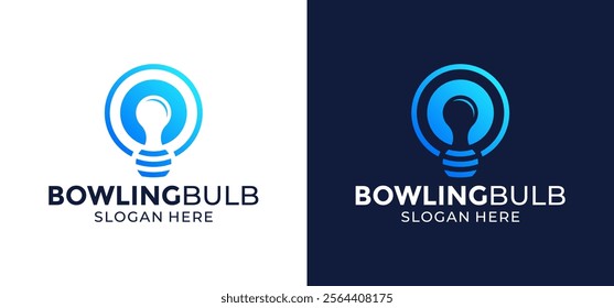 Concept of logos, icons, and symbols of bowling shapes. Vector illustration of bowling and pin lights.