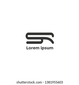 concept logos from the initials S and R with a soft style