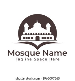 concept logos suitable for mosques, islamic centers, islamic institutions, islamic foundations, and islamic libraries.