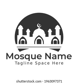 concept logos suitable for mosques, islamic centers, islamic institutions, islamic foundations, and islamic libraries.