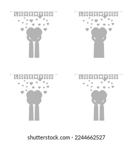 concept of love, hearts, holiday, vector illustration