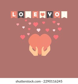 concept of love, hearts, holiday, vector illustration