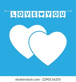 concepto de amor, corazones, vacaciones, ilustración vectorial