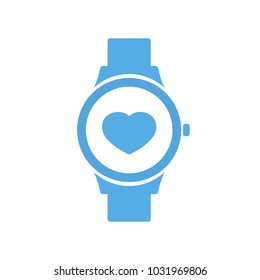 Concept love smart technology, smartwatch, watch icon. Vector illustration