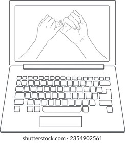 El concepto de amor y trabajo en equipo Dos manos se sostienen. Símbolo de asociación feliz, éxito, infancia, amistad. Diseño plano. Vector.