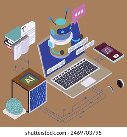 Concept of machine learning or artificial intelligence technology, graphic of robot hand with symbol AI and futuristic element