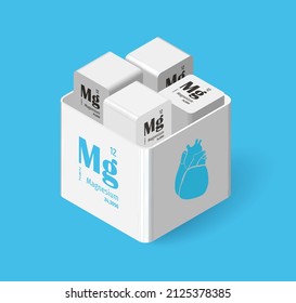 Concept. Magnesium. Substances necessary for human health. Micro and macro elements, nutrients. A chemical element 