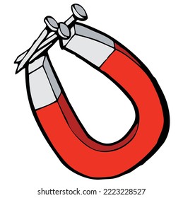 concept of magnet vector art and illustration