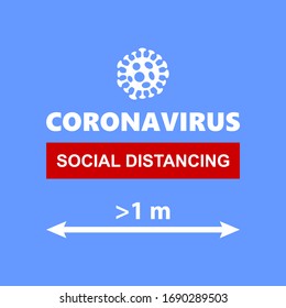 Concept of maintaining social distance between people during novel coronavirus disease COVID-19 Pandemic outbreak, 2019-nCov protect yourself