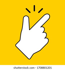 Concept Make Flicking Fingers. Snap Of The Fingers Icon. Linear Trend Simple Okey Easy Symbol