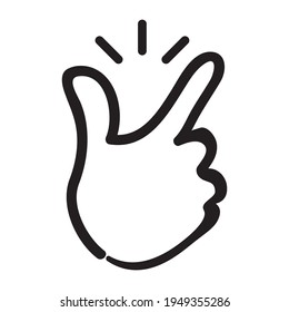 el concepto hace dedos parpadeantes. del icono de los dedos. tendencia lineal simple símbolo fácil