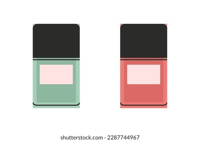 Concept Manicure accessories nail polish. An eye-catching flat vector illustration designed for web use, featuring a contemporary cartoon concept on a white background. Vector illustration.