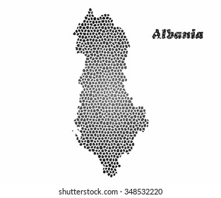 Concept map of Albania, vector design Illustration.