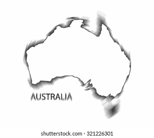 Concept map of Australia, vector design Illustration.
