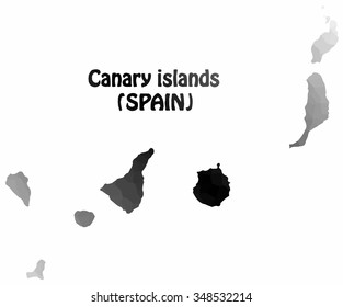 Concept map of Canary Islands, vector design Illustration.