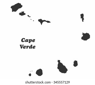 Concept map of Cape Verde, vector design Illustration.