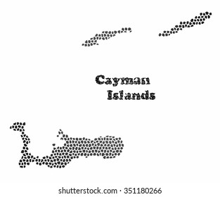 Concept map of Cayman Islands, vector design Illustration.