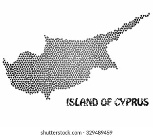 Concept map of Cyprus, vector design Illustration.