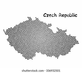 Concept map of Czech Republic , vector design Illustration.