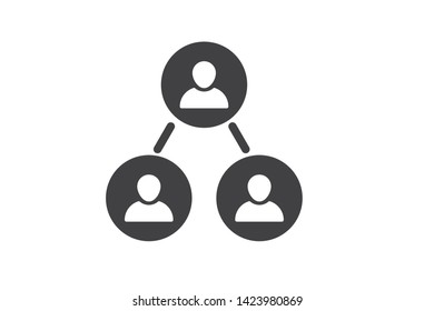 Concept map, diagram, network icon simple vector illustration