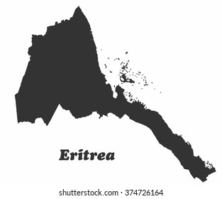 Concept map of Eritrea, vector design Illustration.