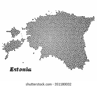 Concept map of Estonia, vector design Illustration.