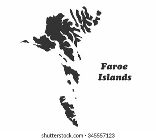 Concept map of Faroe Islands, vector design Illustration.