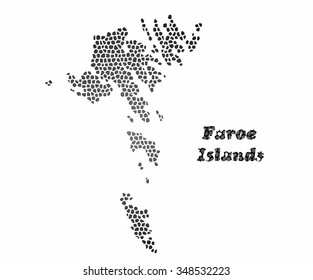 Concept map of Faroe Islands, vector design Illustration.